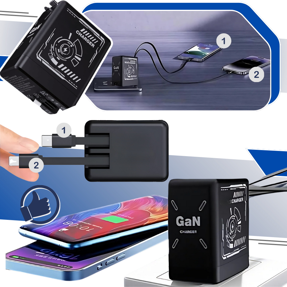 Retractable Cable Dual Charger