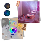 Retro-Style Waves Vinyl Player