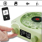 Retro-Style Waves Vinyl Player