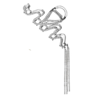 Snake Tassel Claw clip for hair