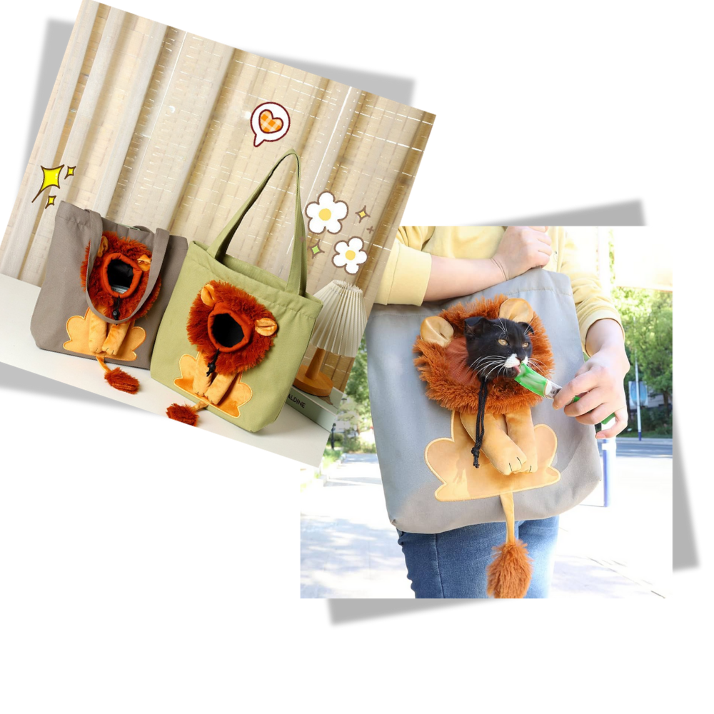 Soft & Breathable Lion Cat Bag