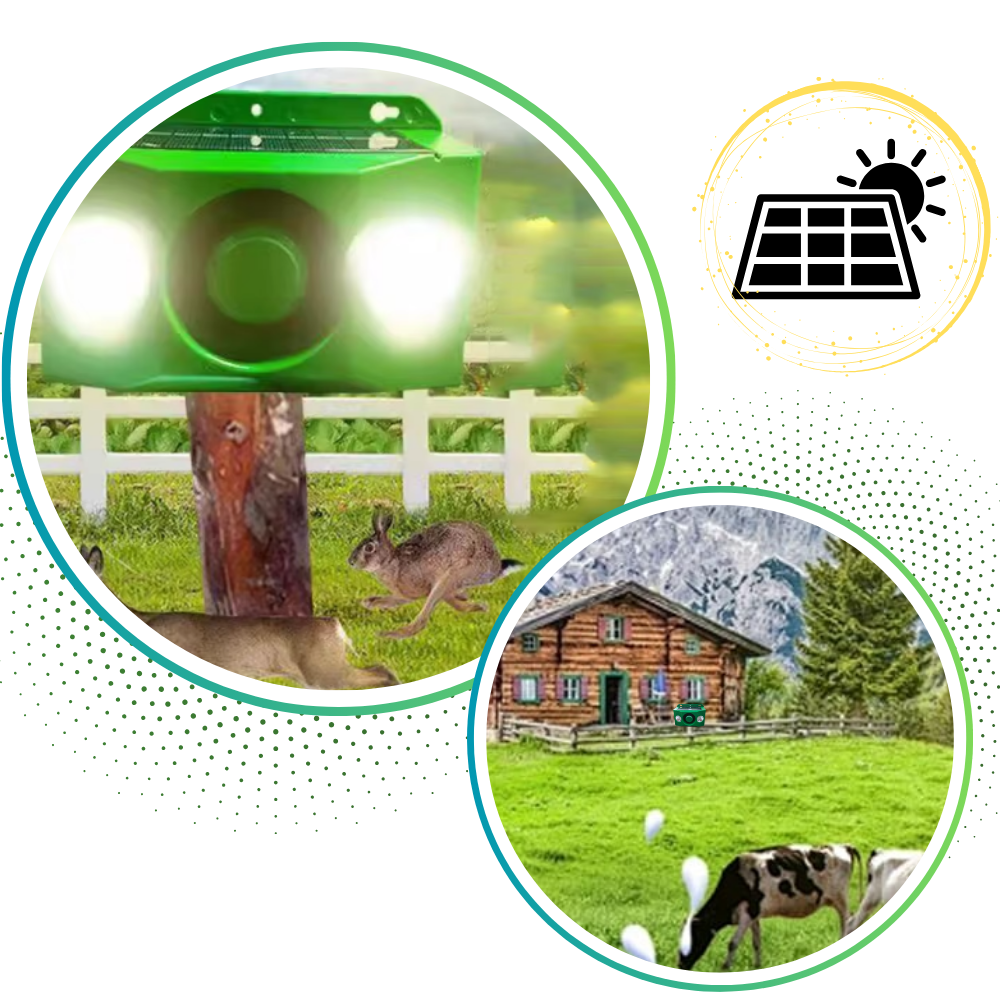 Solar Motion-Activated Animal Repellent