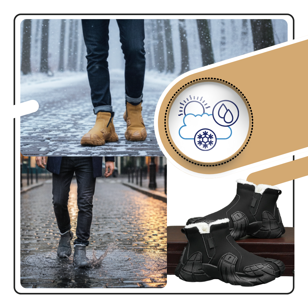 Bottines imperméables élégantes pour hommes