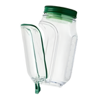 Bocal transparent à salade avec ouverture latérale