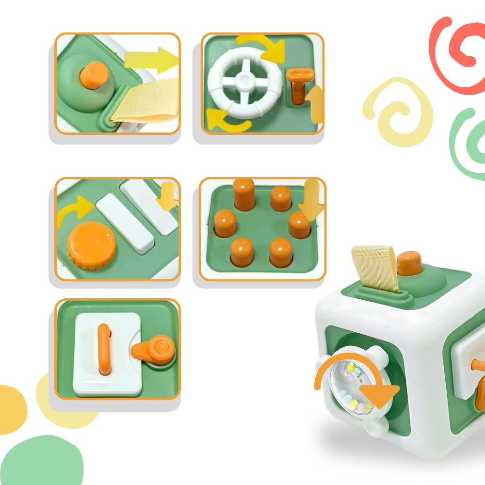 Vibrant 6 in 1 Busy Cube Sensory Toy