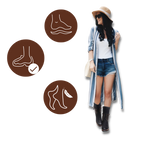 Bottines vintage en cuir PU