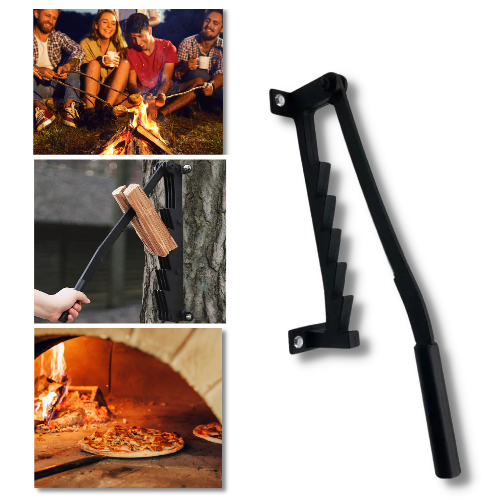 Wall-Mounted Firewood Kindling Splitter