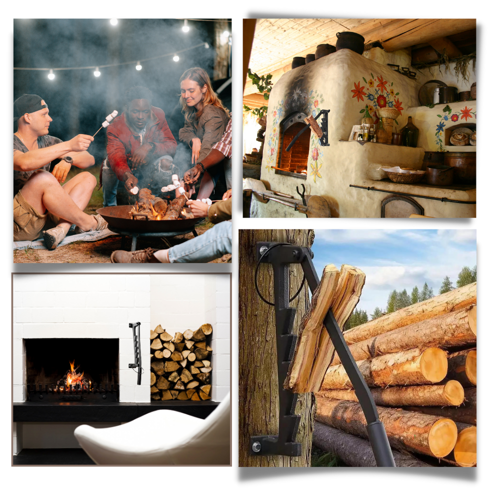 Wall-Mounted Firewood Kindling Splitter