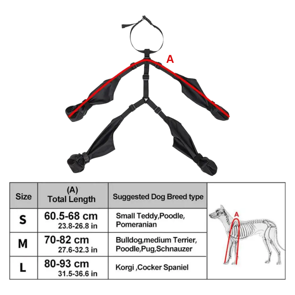 Bottes à bretelles imperméables pour chiens