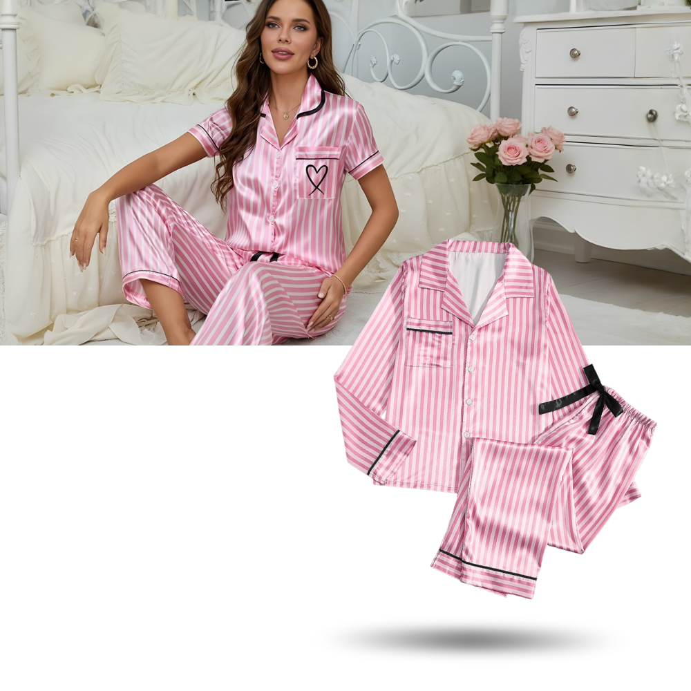 Women's Rosy Satin Pajamas