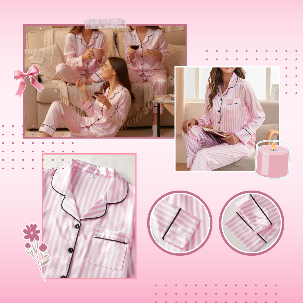 Women's Rosy Satin Pajamas