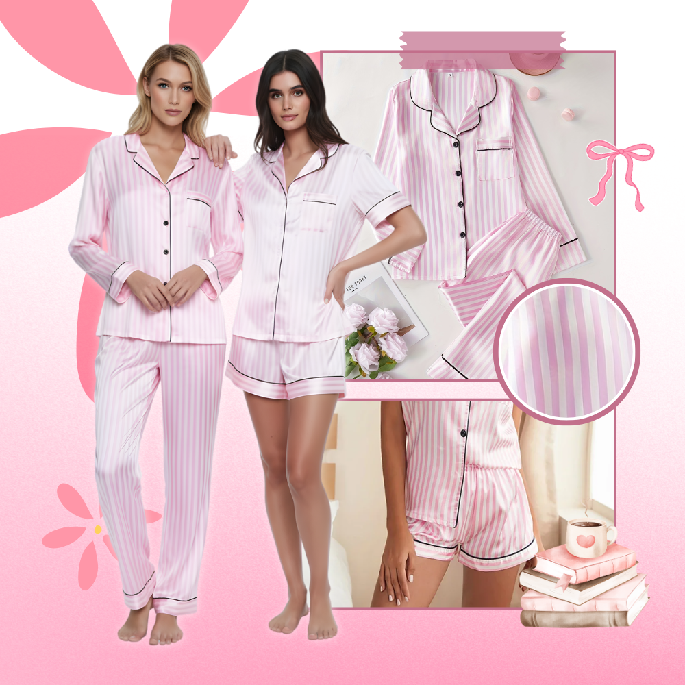 Women's Rosy Satin Pajamas