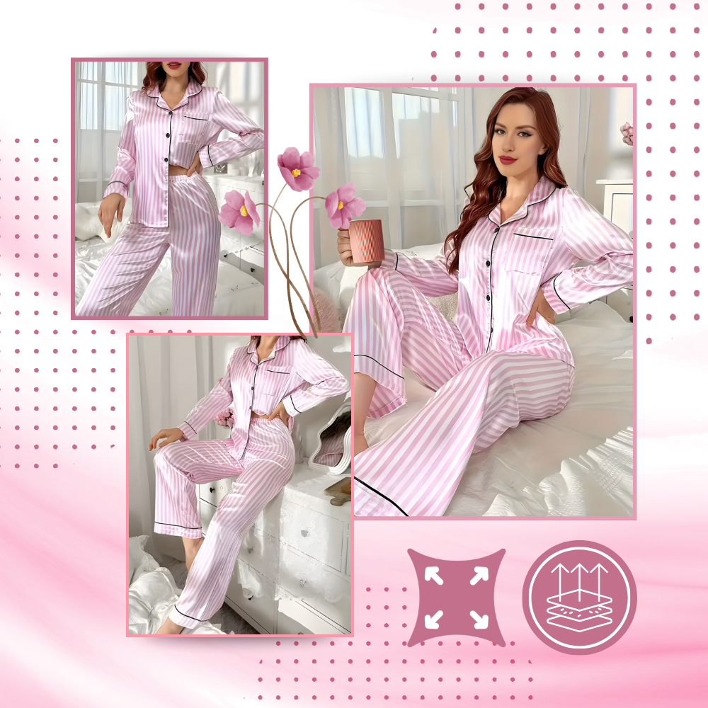 Women's Rosy Satin Pajamas